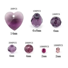 Mixed Shape Crystal Glass Beads Set Faceted Austria Beads Charm Loose Spacer Beads For Earring Bracelet Necklace Jewelry Making DIY - Multicolor - View 5