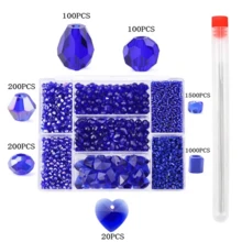 Mixed Shape Crystal Glass Beads Set Faceted Austria Beads Charm Loose Spacer Beads For Earring Bracelet Necklace Jewelry Making DIY - Multicolor - View 11