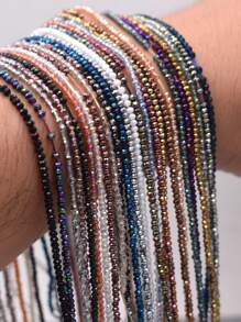 2x2.5mm 10 Strands Random Color Small  Waist Beads For Jewelry Necklace Earring Making  Accessories