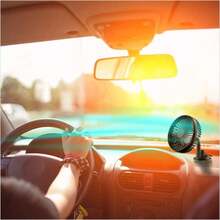 Car Cooling Fan Rotatable Fan Mini USB Vehicle Fan Backseat Clip Fan W/3 Speeds - Multicolor - View 7