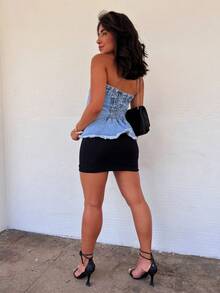 Women Denim Jackets & Coats - Rửa trung bình - Xem 2