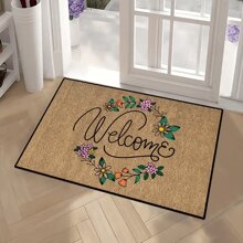 Decor Mat Anti-Slip Door Mat Water Absorbent Doormat Blacony Mat Bath Mat Home Bathroom Decor Bath Rug Floor Carpet Outdoor Rug Door Mat Fall Decor Bathroom Accessories Back To School Entryway Decor - Welcome - View 1