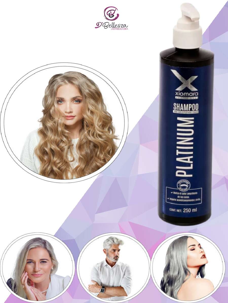 Xiomara Shampoo Matizador para Canas y Cabello Decolorado - Morado - Ver 1