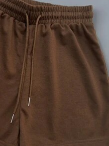 3 Packs Solid Elastic Waist Knotted Relaxed Athletic Shorts Sleep Shorts - Nhiều màu - Xem 10