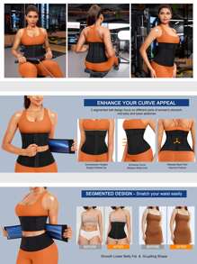 Women Sweat Waist Trimmer Trainer Sauna Corset Workout Belt Belly Band Stomach Wraps Body Shaper Sports Girdle
