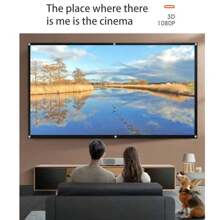 Pantalla de proyector portátil, cortina simple anti-luz, pantallas de proyección de 60/72/84/100/120/150 pulgadas para proyectores de hogar, exteriores y de oficina - múltiples tamaños - Ver 5