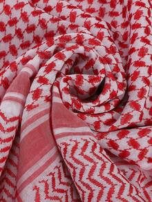1 pièce Foulard carré en jacquard/écharpe pour la tête - Multicolore - Voir 4