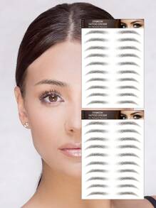 2 Pcs Natural-Looking Realistic BrownEyebrow Temporary TattooStickers - Easy ApplyDisposable - Brown - View 28