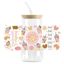 NJCHARMS 5 件裝粉紅色系列 Uv 水晶標籤適用於 16 盎司玻璃杯,3d 水晶標籤防水防刮 - 彩色 - 查看 13