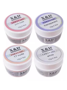 Kit With 2 Gel Pink Nude 15g Led UV Lengthening Acrigel Fiber Nail Gel Manicure And Pedicure - 彩色 - 查看 8