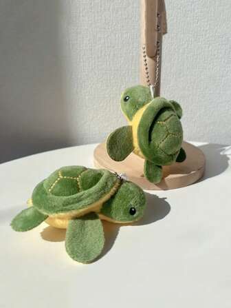 1 pezzo (8cm/3,14 pollici) Portachiavi a forma di tartaruga in maglia unisex, ciondolo da zaino in peluche carino a forma di cartone animato in fibra di poliestere, regalo versatile per amici, coppie, uso quotidiano, compleanni, festività, tutto l'anno, decorazione auto, laurea, spiaggia estiva, piccoli regali, accessori auto, charm per borse, stile gotico Y2k