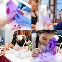 1 件 24W LED UV 指甲灯，迷你，带鹅颈管的快干灯，LED 指甲灯 365nm 405nm 360° 可旋转指甲固化灯 USB 充电（可选充电版和插入版） - 彩色 - 查看 9