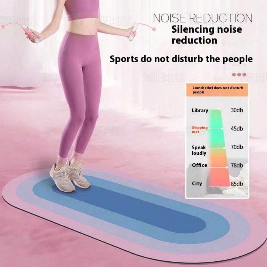Household Fitness Floor Mat, Jump Rope Aerobics Soundproof And Shock