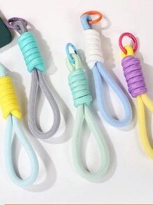 1 Máy tính hai màu Dây treo điện thoại & Móc khóa, Vỏ điện thoại ngắn đơn giản Dây buộc đa năng, Mặt dây chuyền vòng chìa khóa xe hơi sáng tạo - Nhiều màu - Xem 2
