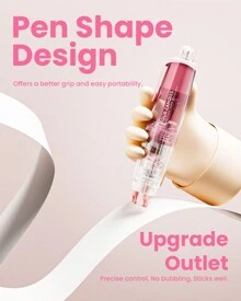 4PCS/2PCS Refillable Retractable White Out Correction Tape, Colorful Mini Aesthetic Pen Shaped Quick Dry Easy To Use Cute White Out With 4 Extra Refills For Students School Office Supplies - 粉紅色+杏色 - 查看 2