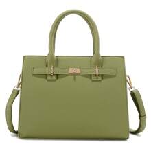 Senior Sense All-In-One Lychee Print Kelly Women's Bag Large Capacity Single Shoulder Straddle Handbag - Green - View 1