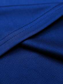 Camisa polo personalizada de estilo novio para hombre - Agrega tu propia imagen, logotipo, personalización con extracción inteligente de imagen, estilo suelto y casual - Azul - Ver 2
