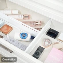 6/8pcs Drawer Divider, Adjustable Drawer Dividers For Clothes, Expandable Kitchen Drawer Organizer, Plastic Dresser Separators For Baby Clothes, 3.35"High, 10.91-20.67", Installed By Double-Sided Tape  Decorations   Autumn Decor Festival Decor Room Decor Home Decor Fall Decor Bedroom Decor