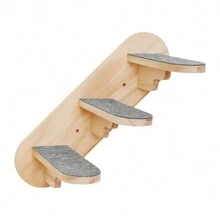 1 件装猫吊床壁挂式猫架，猫壁栖木和抓板，用于睡觉、玩耍、攀爬和休息，现代猫床和家具适合大型或小型猫 - 杏色 - 查看 10