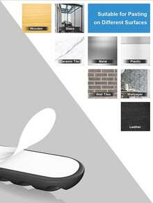 10pcs Multifunctional Soft Rubber Cable Clips For Desktop Wire And Data Line Management, Cable Organizer With Silicon Cord Protector - Black - View 5