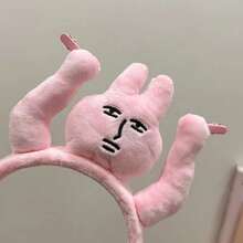 Băng đô hoạt hình thỏ hồng dễ thương mới, vòng tóc vui nhộn, trang trí trán, polyester, phụ kiện Halloween màu hồng cho mọi mùa - Nhiều màu - Xem 3