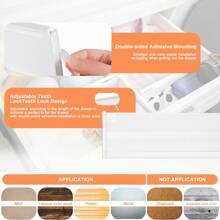 6/8pcs Drawer Divider, Adjustable Drawer Dividers For Clothes, Expandable Kitchen Drawer Organizer, Plastic Dresser Separators For Baby Clothes, 3.35"High, 10.91-20.67", Installed By Double-Sided Tape  Decorations   Autumn Decor Festival Decor Room Decor Home Decor Fall Decor Bedroom Decor