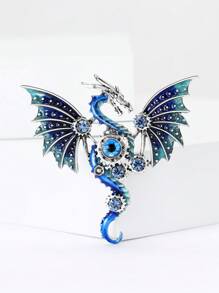 1pc Fashionable Enamel Dragon Brooch Suitable For Women's Daily Wear - Dragon - View 18