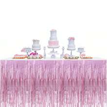 10Ft Metal Foil Tassel Banner, Metal Tassel Curtain Wall Hanging Background Tinsel Drapes Skirting Decor, Suitable For Decorating Parade Floats, Single Party, Weddings, Birthdays, Halloween, Easter Day, Party Decorations, Back To School Valentine Day