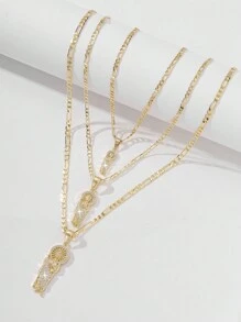 1pc Luxurious Copper Zirconia St. Jude Pendant Necklace, Various Sizes, Best Wishes Gift Box, Suitable For Lovers, Friends, Daily Or Festival Wear, Prayer