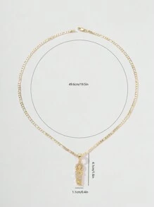 1pc Luxurious Copper Zirconia St. Jude Pendant Necklace, Various Sizes, Best Wishes Gift Box, Suitable For Lovers, Friends, Daily Or Festival Wear, Prayer