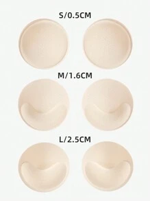 1對膚色乳膠胸墊，適合運動內衣和比基尼泳衣 - 杏色 - 查看 1