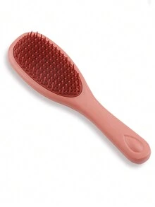 1 peine de masaje de doble cara de silicona, peine de dientes anchos multifuncional para mujeres, uso para cabello mojado o seco, peine para rizos y flequillos - Multicolor - Ver 10