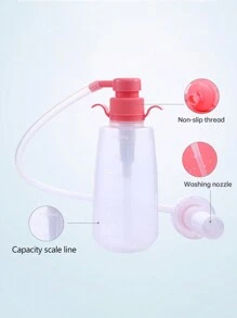 1 Peça, Banheira Portátil com Pressão de 350ml/500ml com Sistema de Limpeza Reutilizável para Higiene Feminina