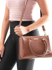 Women Tote Bags - 駝色 - 查看 3