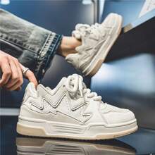 Men's Soft Sole Breathable Casual Sports Shoes Board Shoes - 白色 - 查看 3