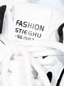 Sneakers bianche da donna alla moda del 2024, alla moda e popolari - nero - Visualizzare 5