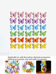 1pc 3D Butterfly Shaped Creative Magnetic Wall Sticker - Multicolor - View 5