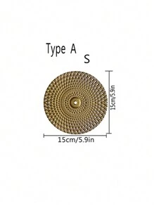 金色幾何金屬壁飾，適用於客廳、辦公室、臥室、酒店，可直接掛在臥室、客廳、電視牆或浴室牆上 - 金色 - 查看 13