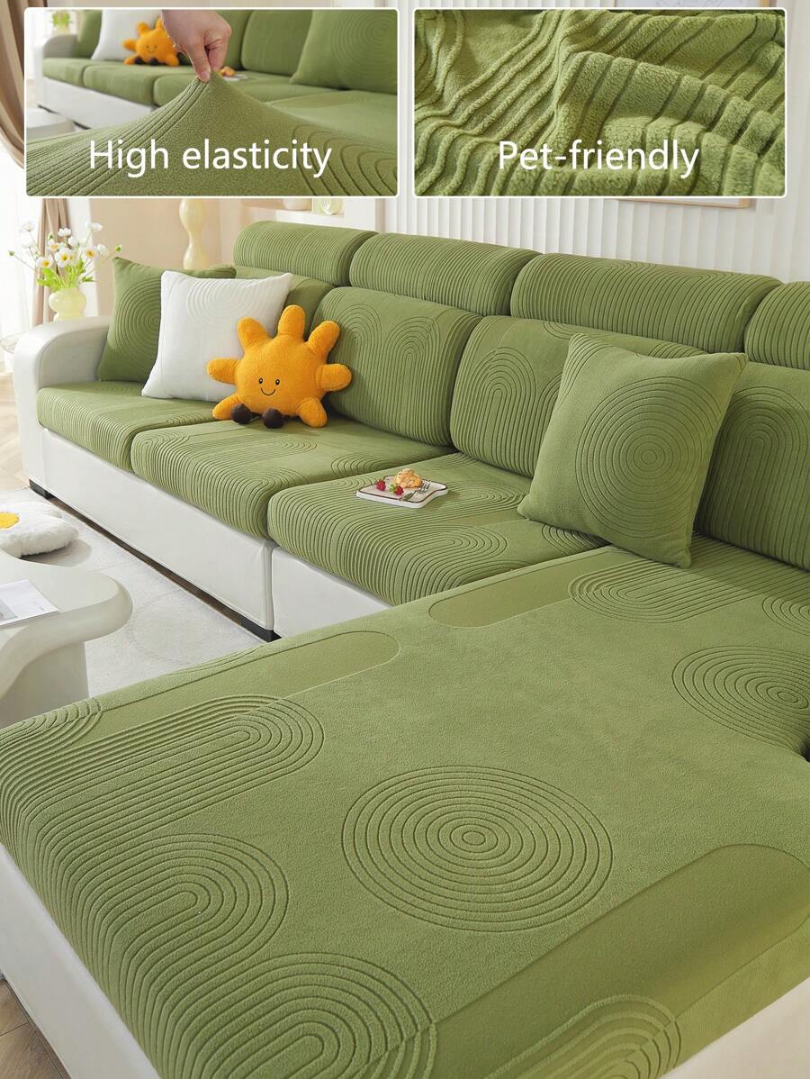 1 件提花弹力沙发套波西米亚风格沙发套，防滑防刮沙发保护套，适合所有季节，适用于 L 型沙发，家居装饰