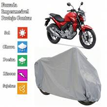 Capa para Cobrir Moto Twister 100% Impermeavel e 100% Forrada - Cinza - Visão 1