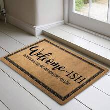 1 Máy Tính Vui Vẻ Vào Nhà Thảm/Trang Trí Văn Phòng Trong Nhà/Ngoài Trời/Ban Công/Nhà Bếp Thảm Cao Su Chống Trơn Trượt, trang Trí Phòng - Màu vàng - Xem 9