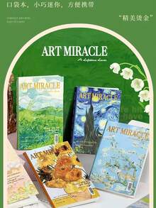 4pcs Cartoon Notebook Soft A7 Journal Pocket Size Student Stationery Prize - Multicolor - View 8