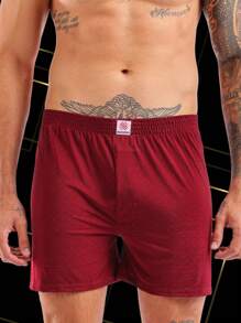 Men's  Canção Briefs, Garter Belt, Assorted Prints, Comfortable, Fresh, Lightweight, Plus Size, Large Size, Fresh, Men's Pajamas, Cool Mesh, Men's Intimate Piece - 彩色 - 查看 4