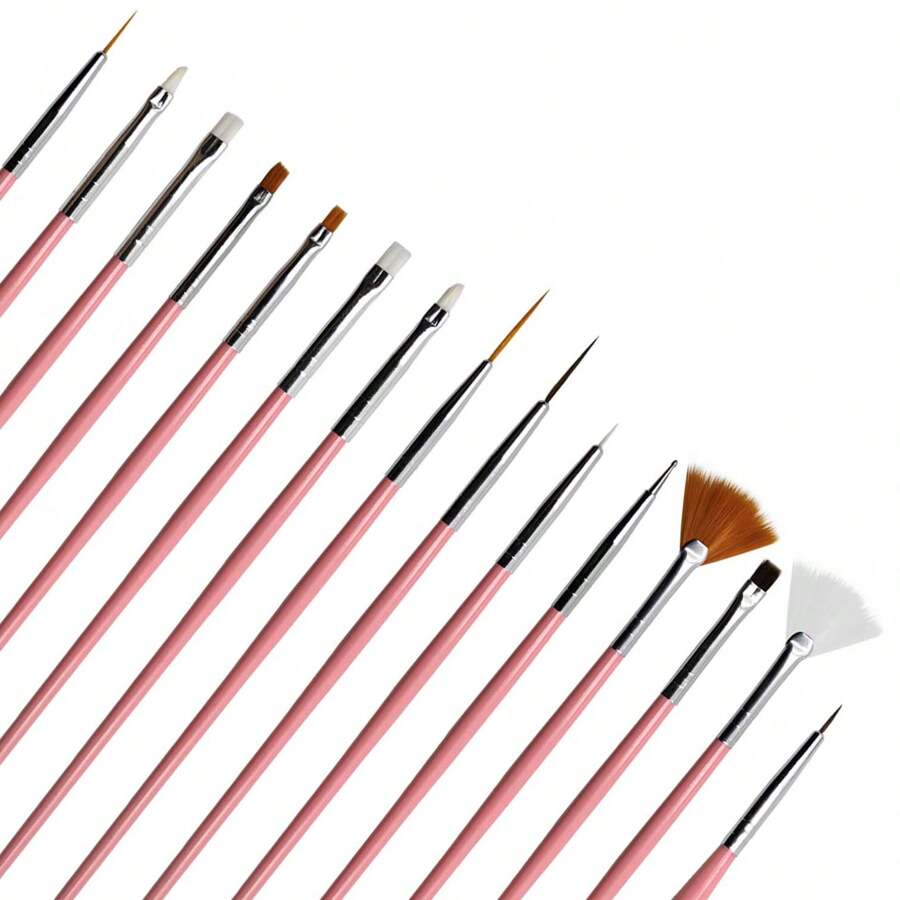 Nail Art Brushes - 粉色 - 查看 1