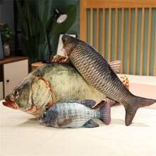 Plush Stuffed Simulated Freshwater Fish Doll, Soft Fluffy Carp, Crucian Carp, Grass Carp, Bighead Carp Plush Doll, Home Decor, Birthday/Christmas Gift - Multicolor - View 3