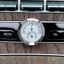 Car-Mounted 2-In-1 Thermometer And Hygrometer, Metal Temperature And Humidity Monitor, Non-Electric And Non-Magnetic, Compass, Suitable For Home, Room, Greenhouse, Musical Instrument Guitar Case, Car - Silver - View 13