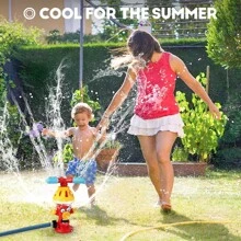 HUANG ER Kids Sprinkler Fire Hydrant, Attach Water Sprinkler For Kids To Garden Hose For Backyard Fun, Splash All Summer Long,Back To School, Outdoor Toys, Toys For Girls And Boys,Birthday Gift,Sprinkler,Bath Toys,Water Sprinkler - Multicolor - View 9