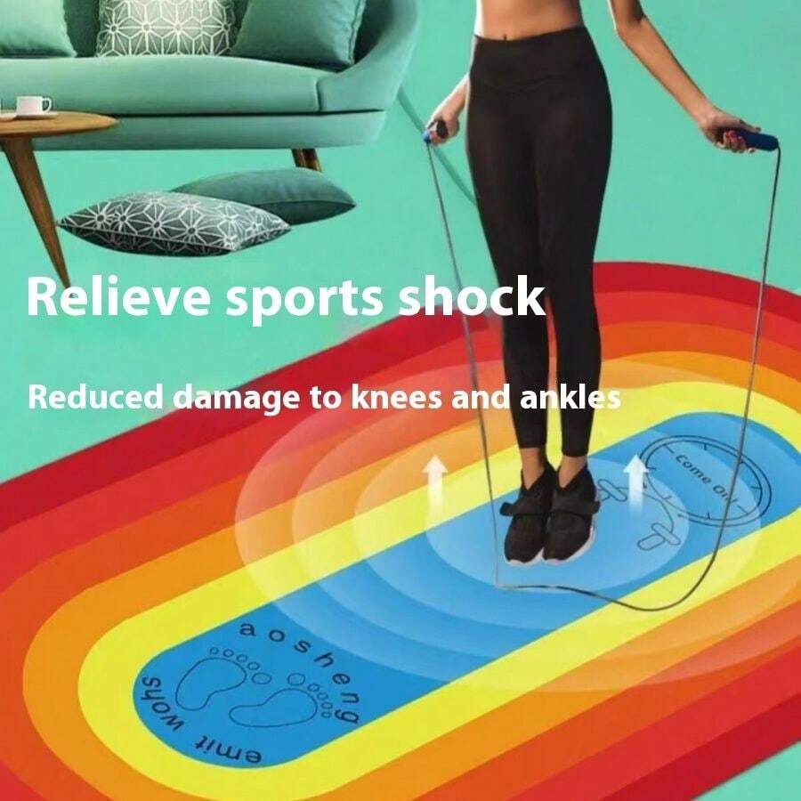 Household Fitness Floor Mat, Jump Rope Aerobics Soundproof And Shock