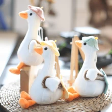 Back Flower Big White Swan Cute Goose Backpack Keychain Pendant For Couples, Birthday Gift, Random Style - Multicolor - View 6