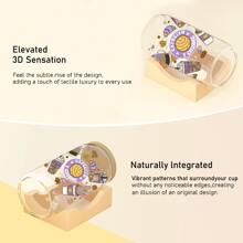 NJCHARMS 5 件裝粉紅色系列 Uv 水晶標籤適用於 16 盎司玻璃杯,3d 水晶標籤防水防刮 - 彩色 - 查看 4